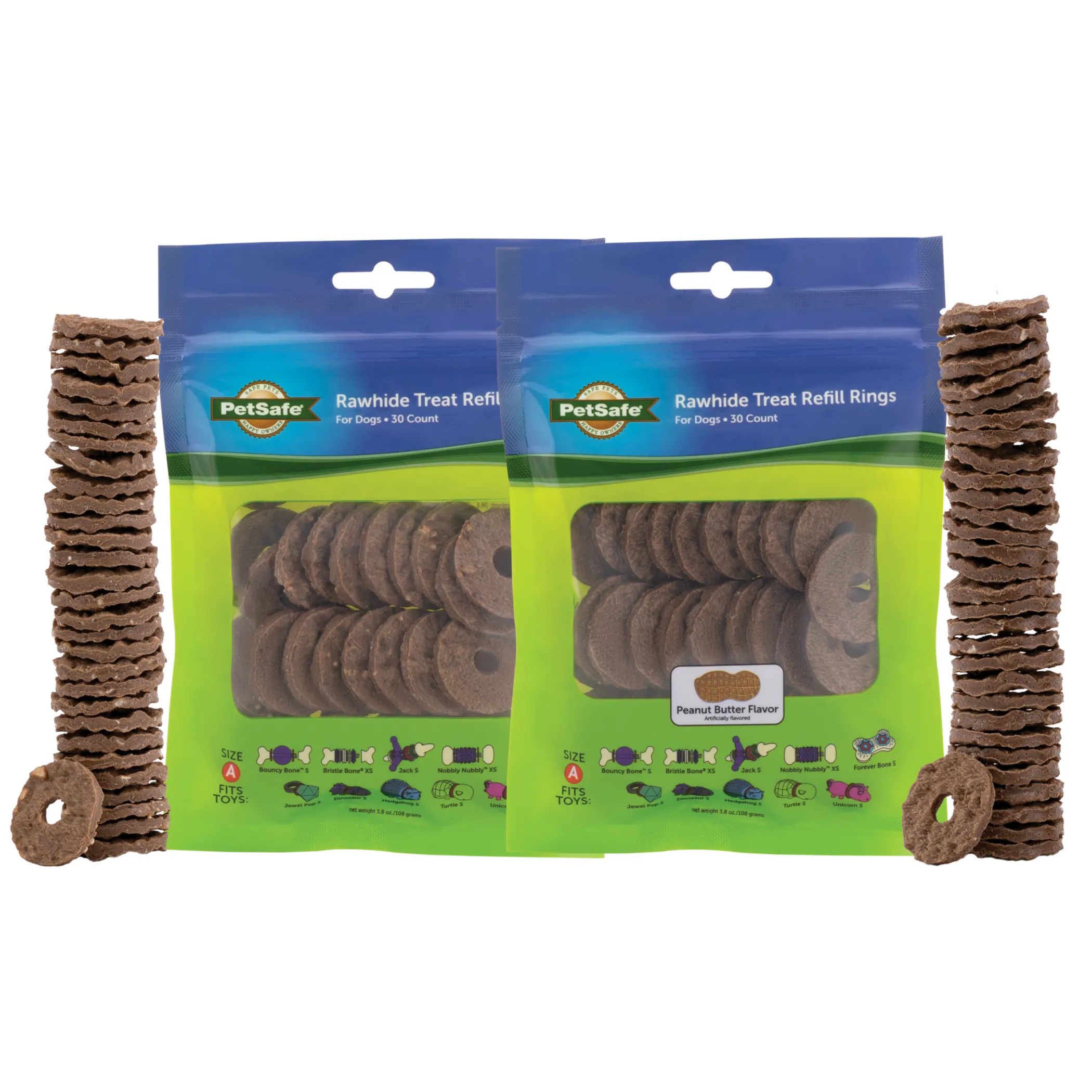 PetSafe Toys|Treat Ring Refills-Busy Buddy® Dog Treat Ring Variety Pack, 60 Count, Small