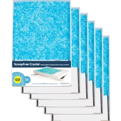 PetSafe Litter Boxes & Litter|Parts & Accessories-ScoopFree® Crystal Disposable Litter Tray, Fresh Scent, 6-Pack